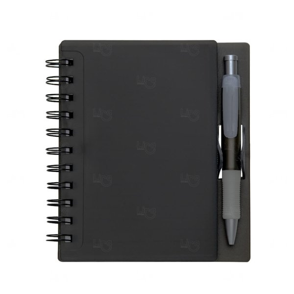 Caderno com Caneta Personalizada - 16,1 x 14,8 cm 