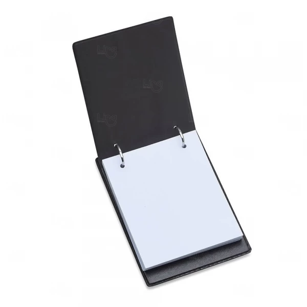 Bloco de Anotações Couro Sintético Personalizado - 19,3 x 13,8 cm