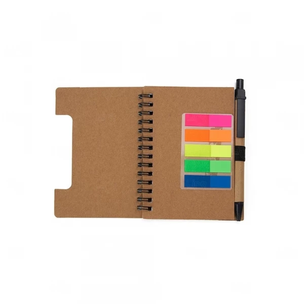 Caderneta Ecológica com Post-it e Caneta Personalizada - 13x9 cm 