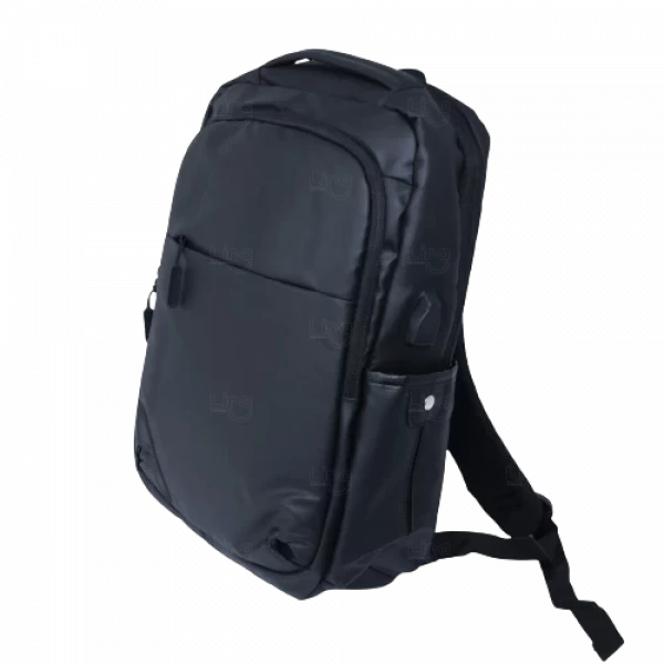Mochila Couro Sintético Impermeável 20L Antifurto Personalizada 