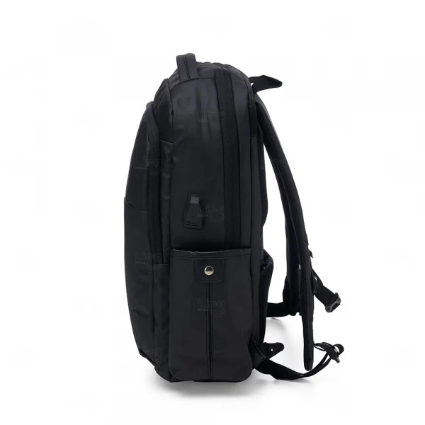 Mochila Couro Sintético Impermeável 20L Antifurto Personalizada 