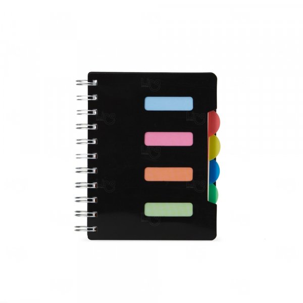 Caderneta com Abas Coloridas Personalizada - 14,5 x 12,3 cm 