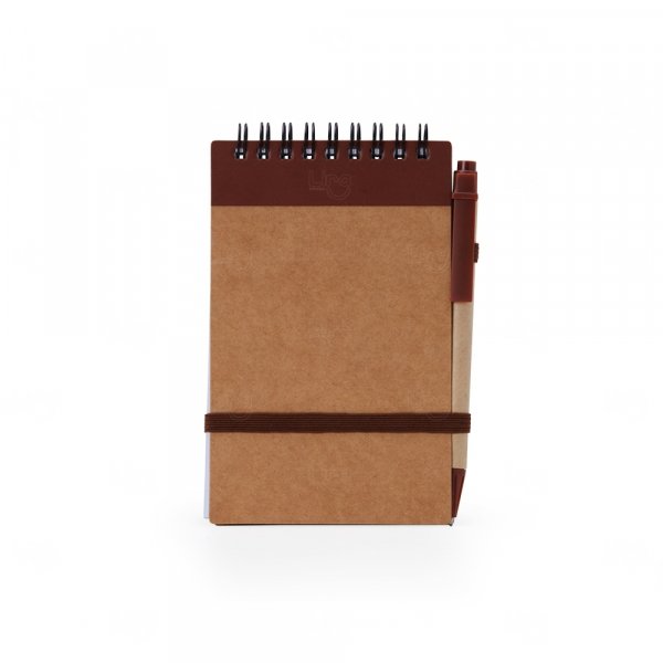 Bloco Ecológico Kraft com Caneta Personalizado  - 14,9 x 9 cm 