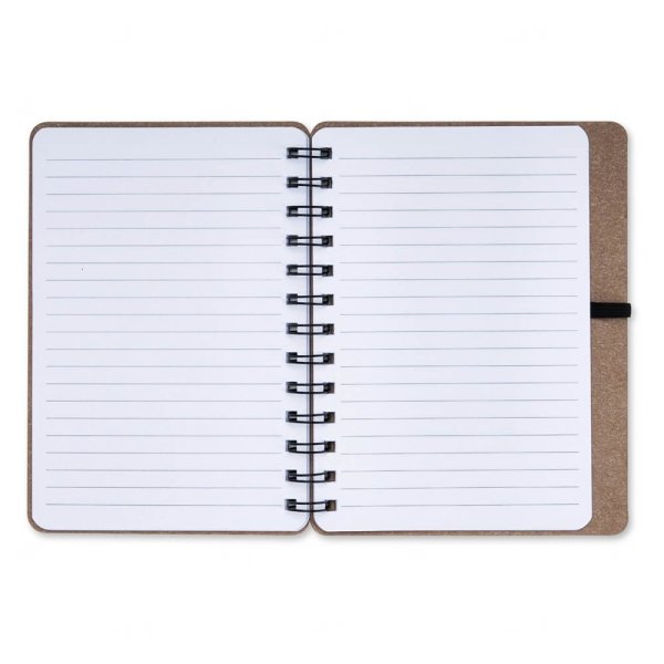 Caderneta B6 Kraft com Wire-o Personalizada - 17,5 x 13,5 cm 