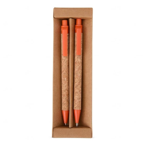 Kit Ecológico Caneta e Lapiseira de Cortiça Personalizado 