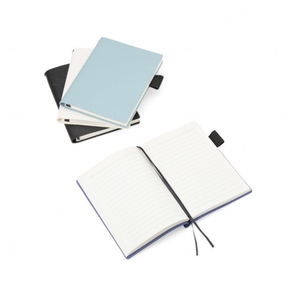Caderneta A6 em Couro Sintético Personalizada - 14,7 x 10,9 cm 