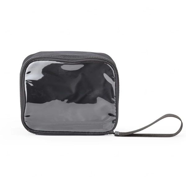 Nécessaire em Nylon com Visor Personalizada - 15,5 x 19,5 cm 