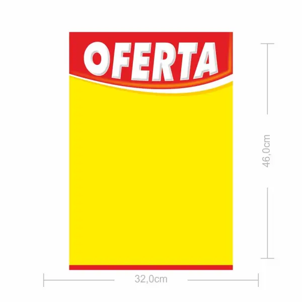 Cartaz Oferta Preço G - 46x32cm - 100 unidades 