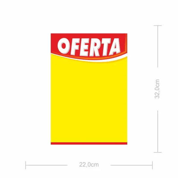 Cartaz de Oferta Preço M - 32x22cm - 100 Unidades 