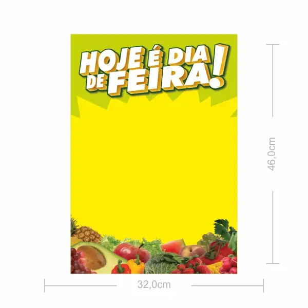 Cartaz Dia de Feira G - 46x32 cm - 100 Unidades 