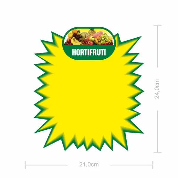Splash com Corte Hortifruti 20x23cm – 100 Unidades 