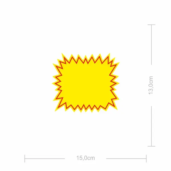 Cartaz Explosão Pequeno 15x13cm – 100 Unidades 