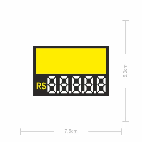 Etiqueta de Preço em Papel Duplex 7,5x5 cm - 200 Unidades 