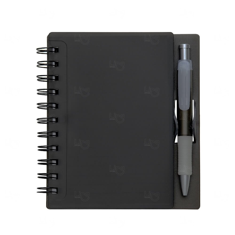 Caderno com Caneta Personalizada - 16,1 x 14,8 cm 