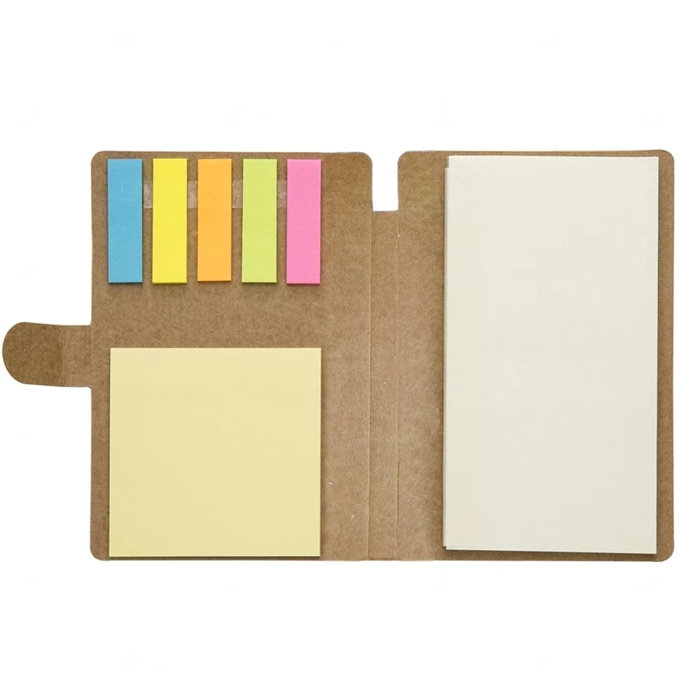 Bloco Ecológico com Post-its Personalizado - 15,3 x 10,3 cm Kraft