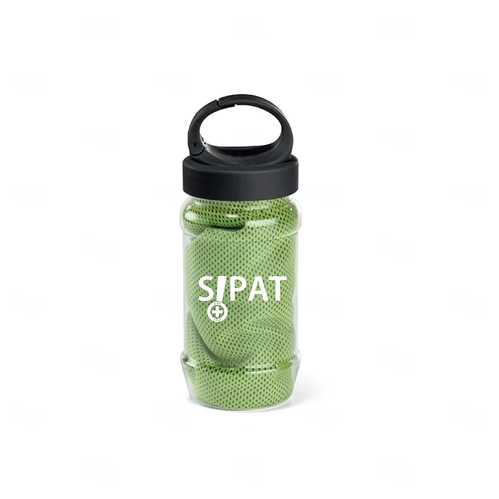 Kit Esportivo Toalha Refrescante e Garrafa Personalizado 
