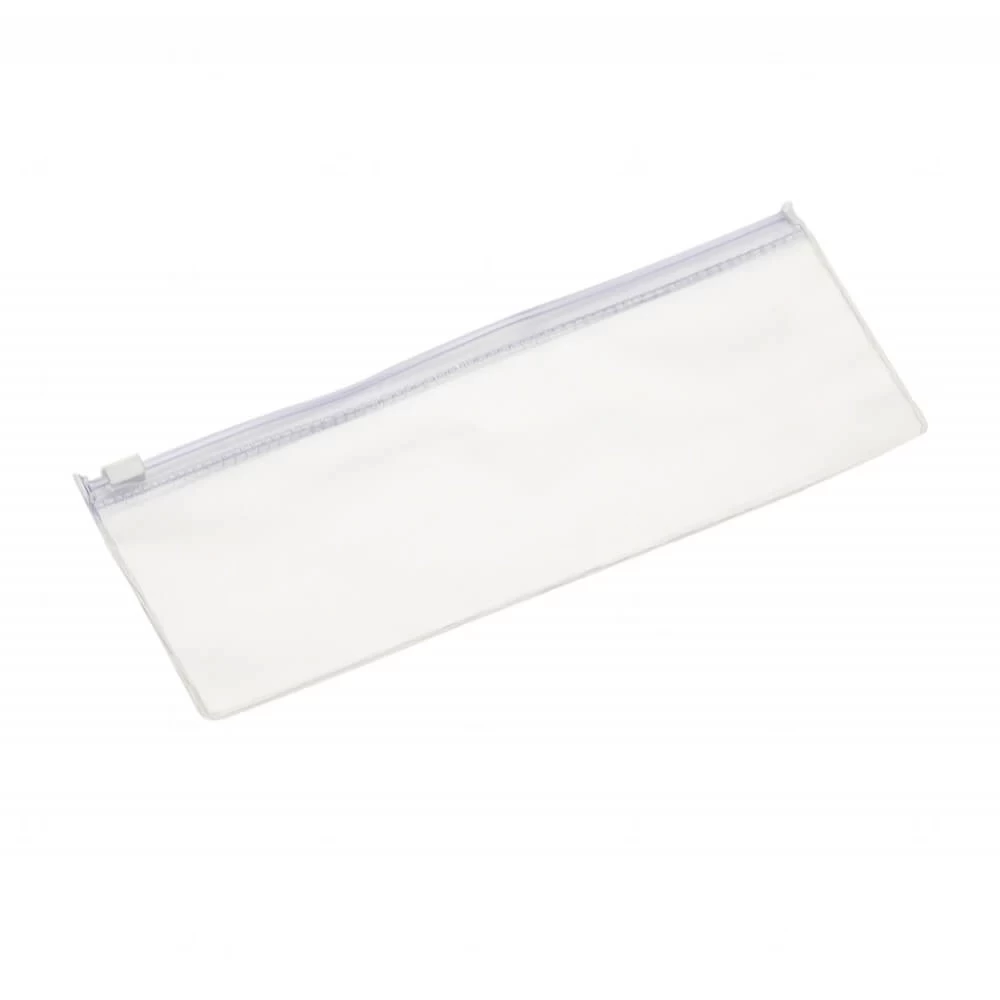 Estojo Zip Zap Transparente Personalizado Branco