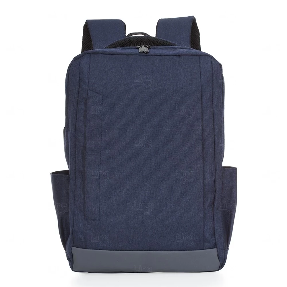Mochila Nylon 21 Litros para Notebook Personalizada Azul Escuro