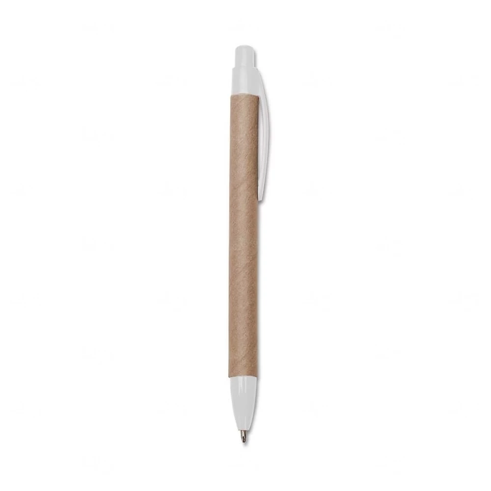 Caneta Ecológica de Papelão Personalizada Branco