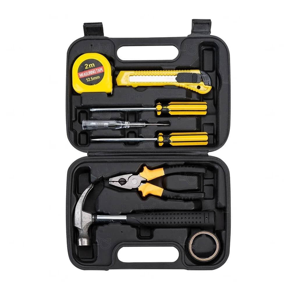 Kit Ferramentas 8 Peças com Maleta Personalizada Preto