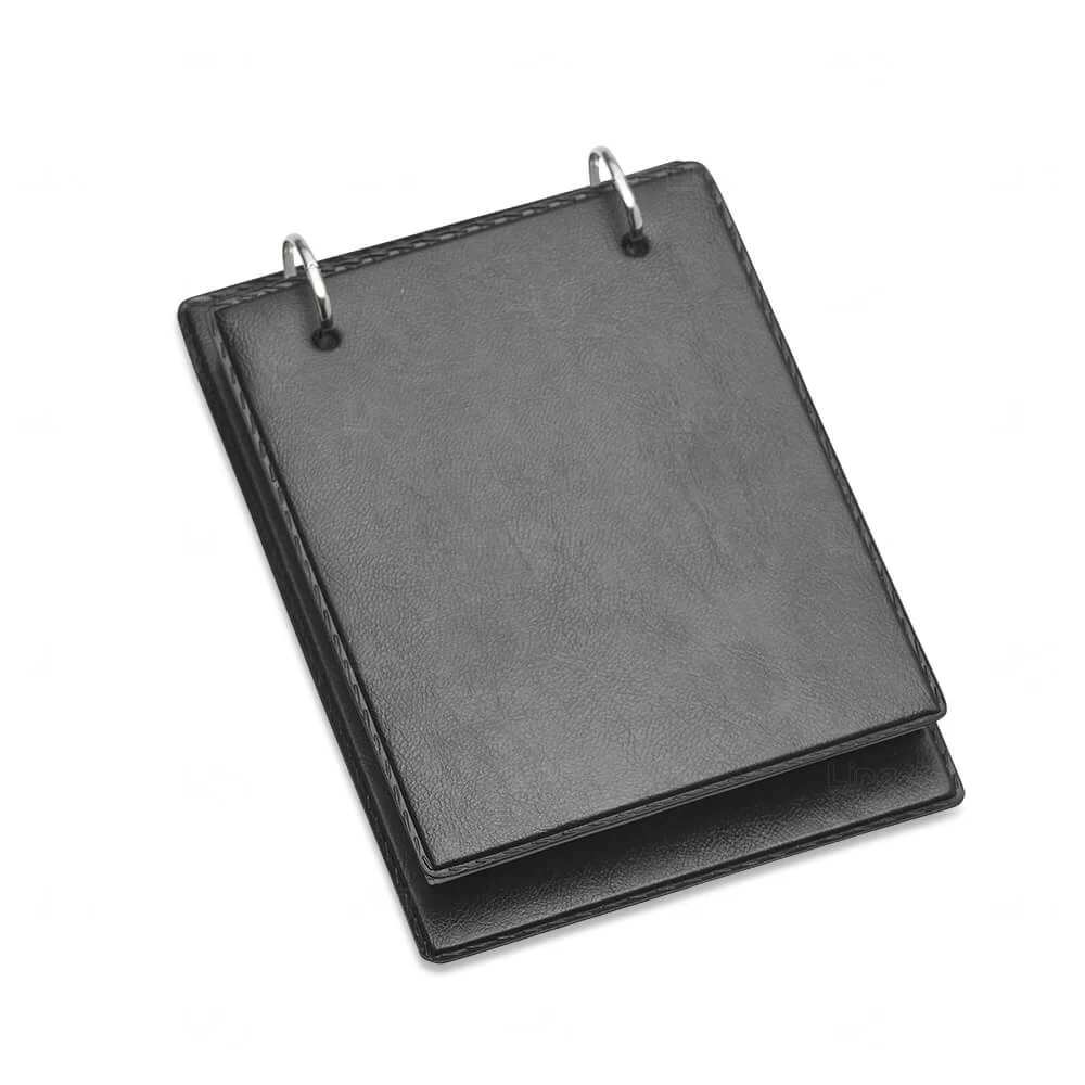 Bloco de Anotações Couro Sintético Personalizado - 19,3 x 13,8 cm 
