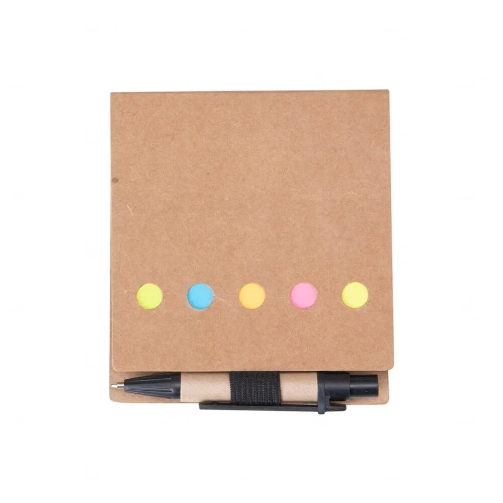 Bloco Ecológico com Caneta e Post-it Personalizado - 10,1 x 8,9cm 