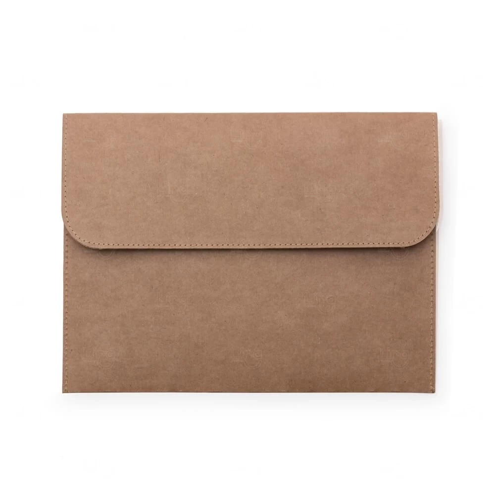 Pasta Envelope Kraft com Botão Personalizada 