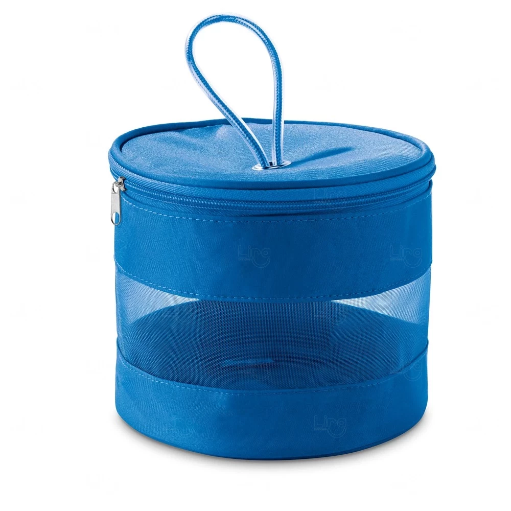 Necessaire de Cosméticos em Microfibra Personalizada Azul