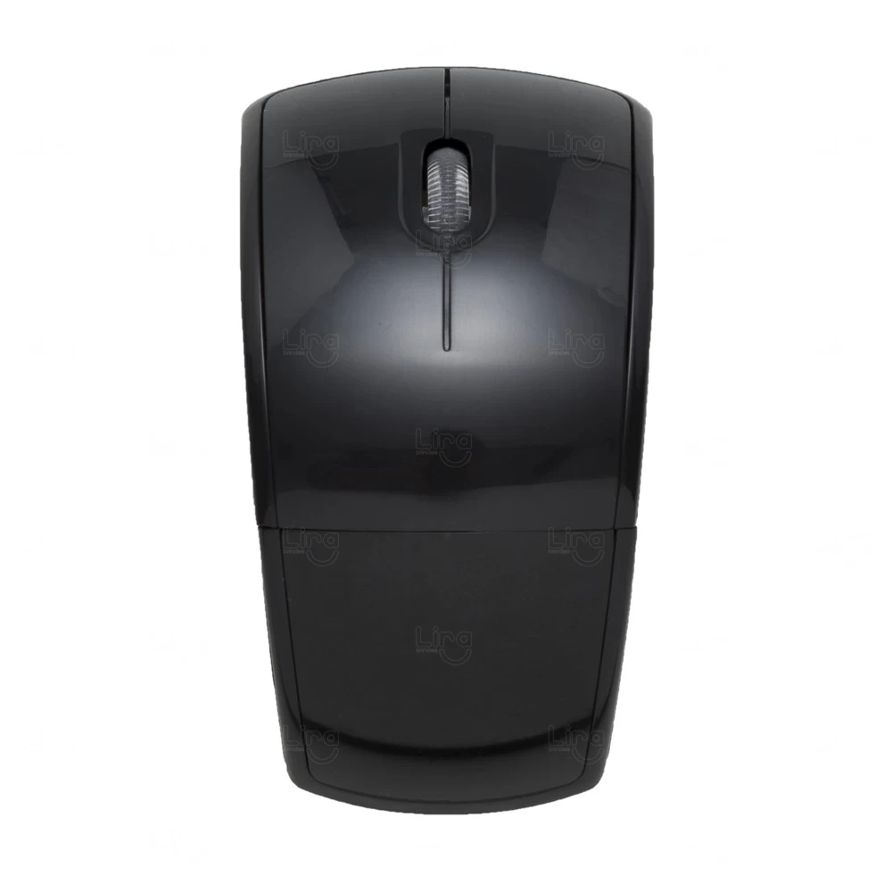 Mouse Wireless Dobrável Personalizado Preto