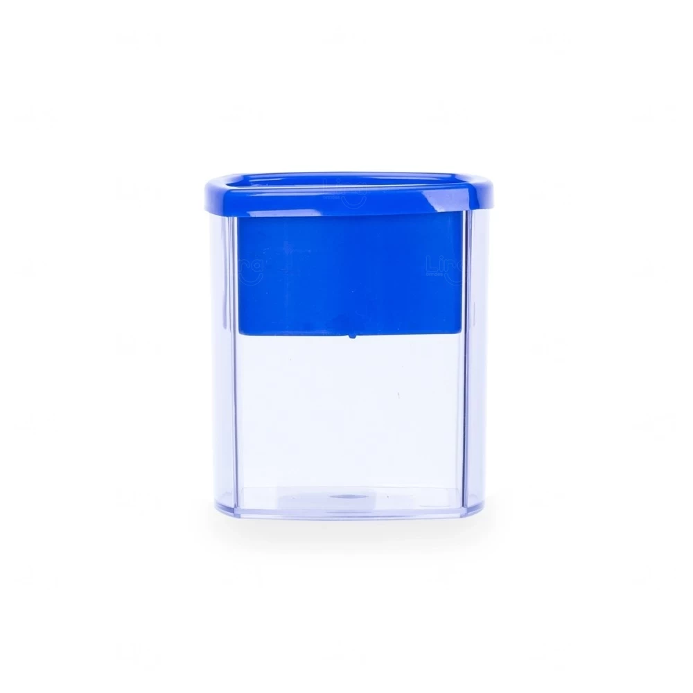 Porta Caneta e Clips de Plástico Personalizada Azul
