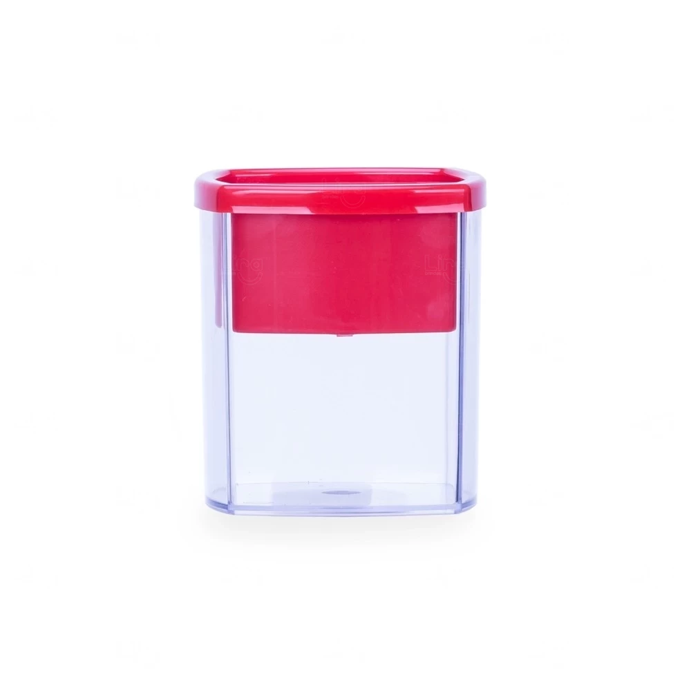 Porta Caneta e Clips de Plástico Personalizada Vermelho