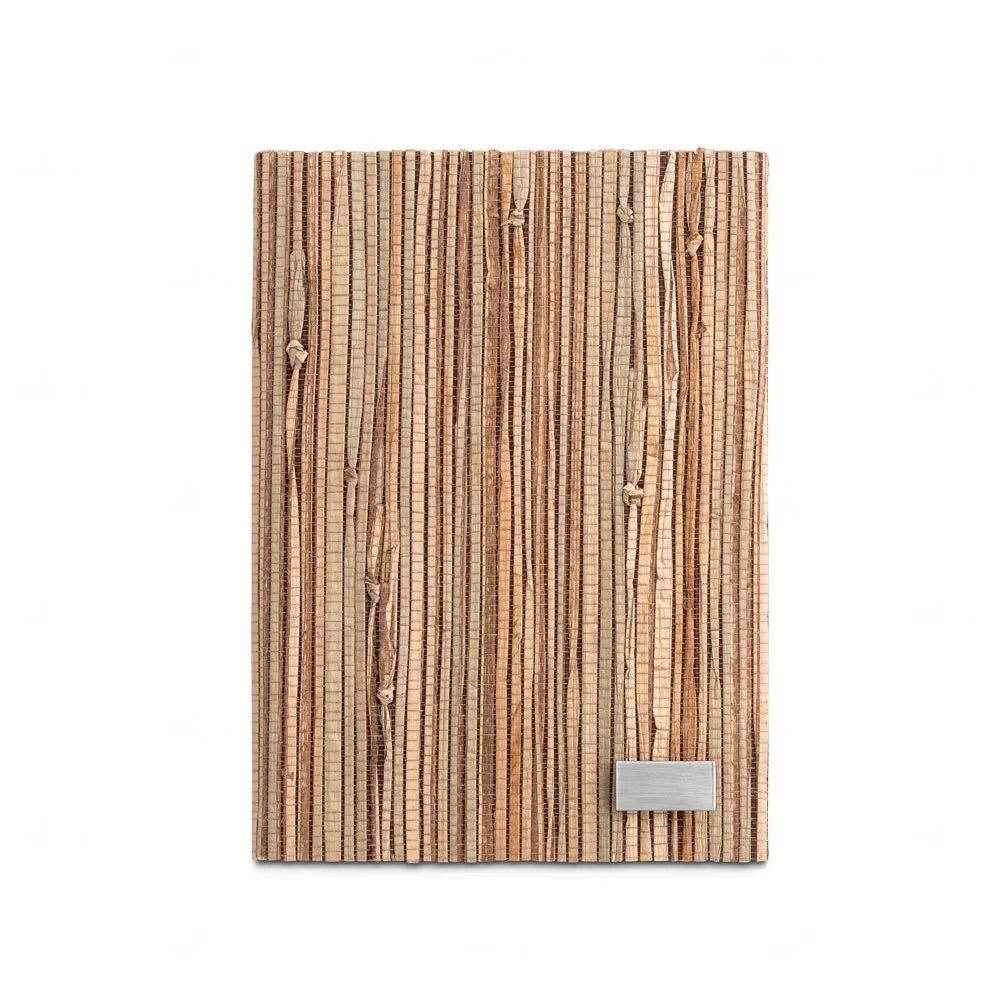 Caderneta Ecológica A5 com Capa em Palha Natural Personalizada Natural