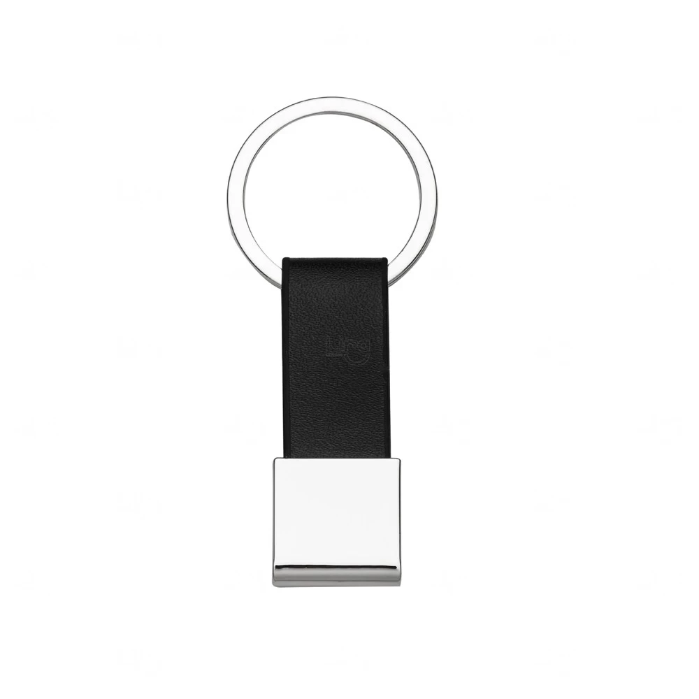 Chaveiro de Metal e Couro Sintético Personalizado 