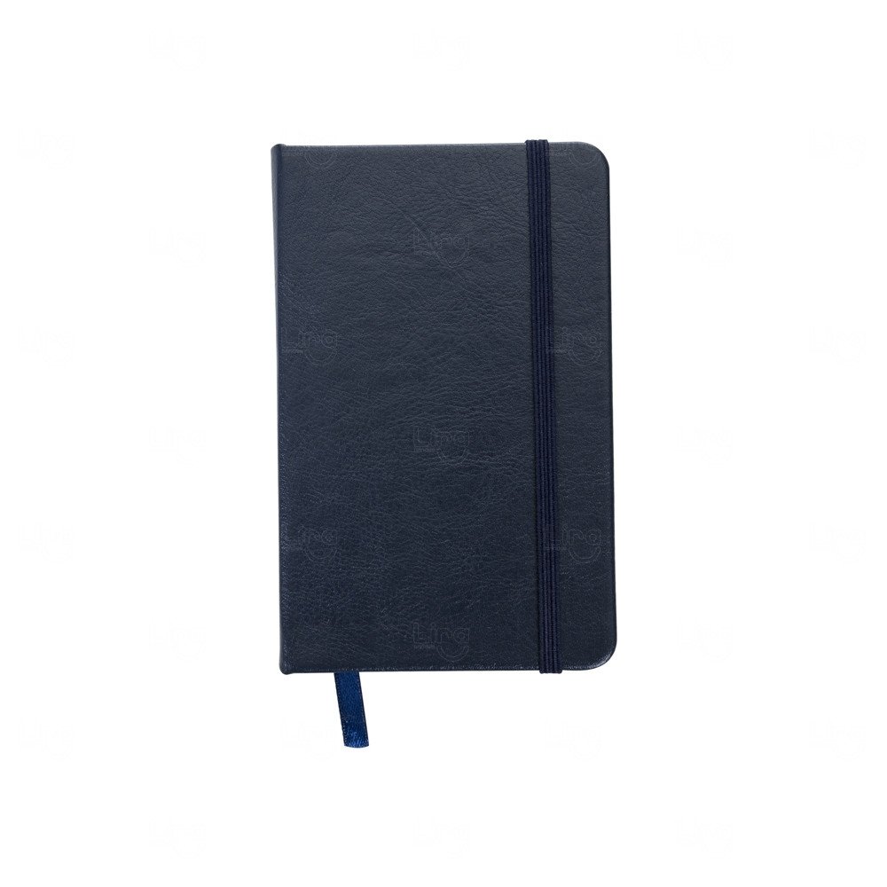 Moleskine em Couro Sintético Personalizado - 14,4 x 8,8 cm Azul