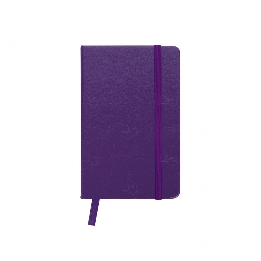 Moleskine em Couro Sintético Personalizado - 14,4 x 8,8 cm Lilás