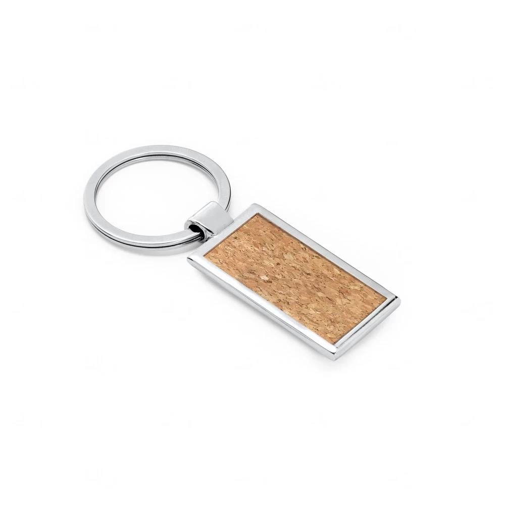 Chaveiro de Metal com Cortiça Personalizado Natural