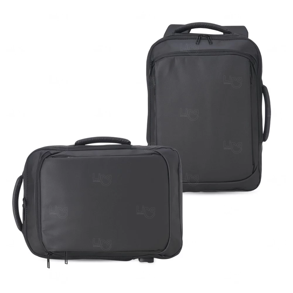 Mochila Couro Sintético 22L com USB Personalizada 