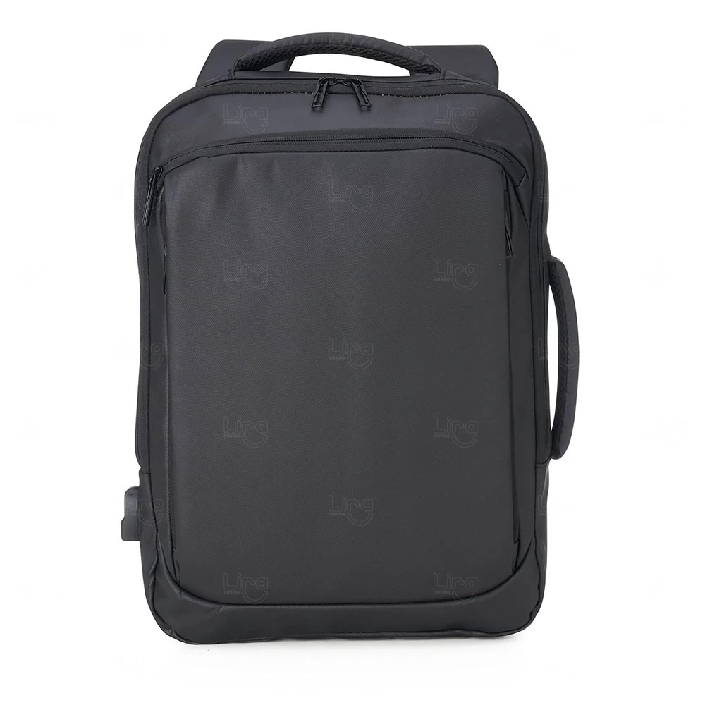 Mochila Couro Sintético 22L com USB Personalizada 