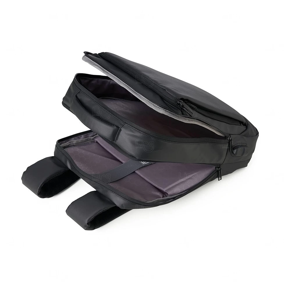 Mochila Couro Sintético 22L com USB Personalizada 