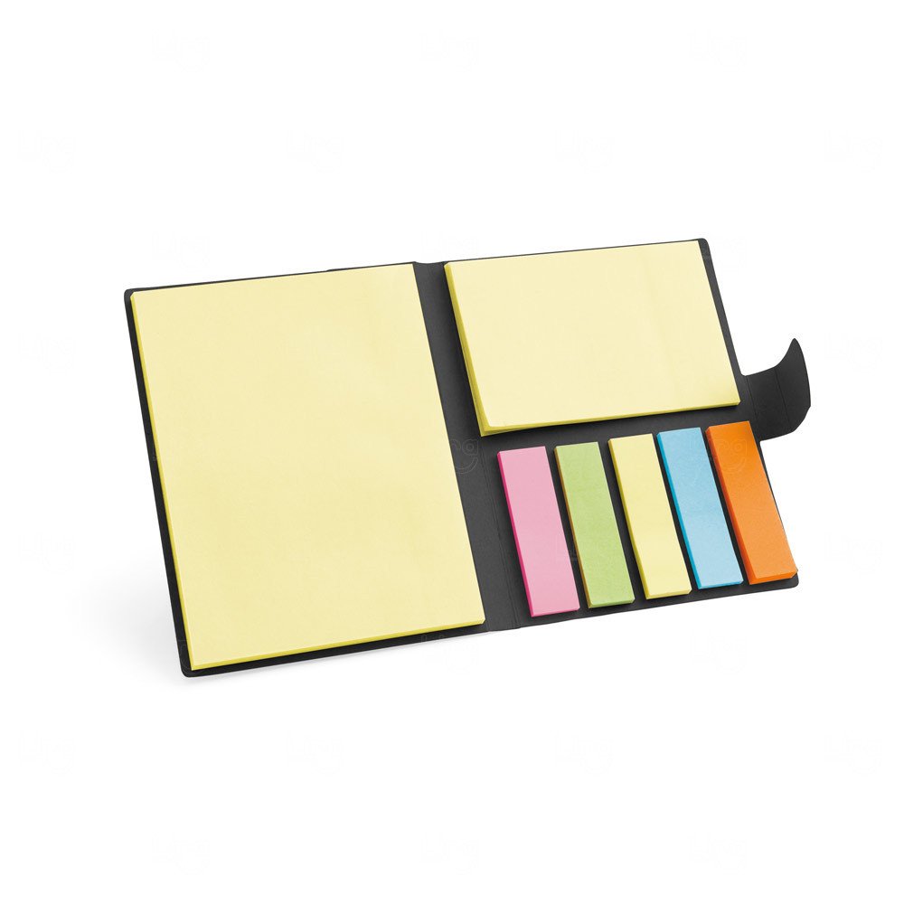 Conjunto de Blocos de Notas Adesivas com Capa Personalizado 