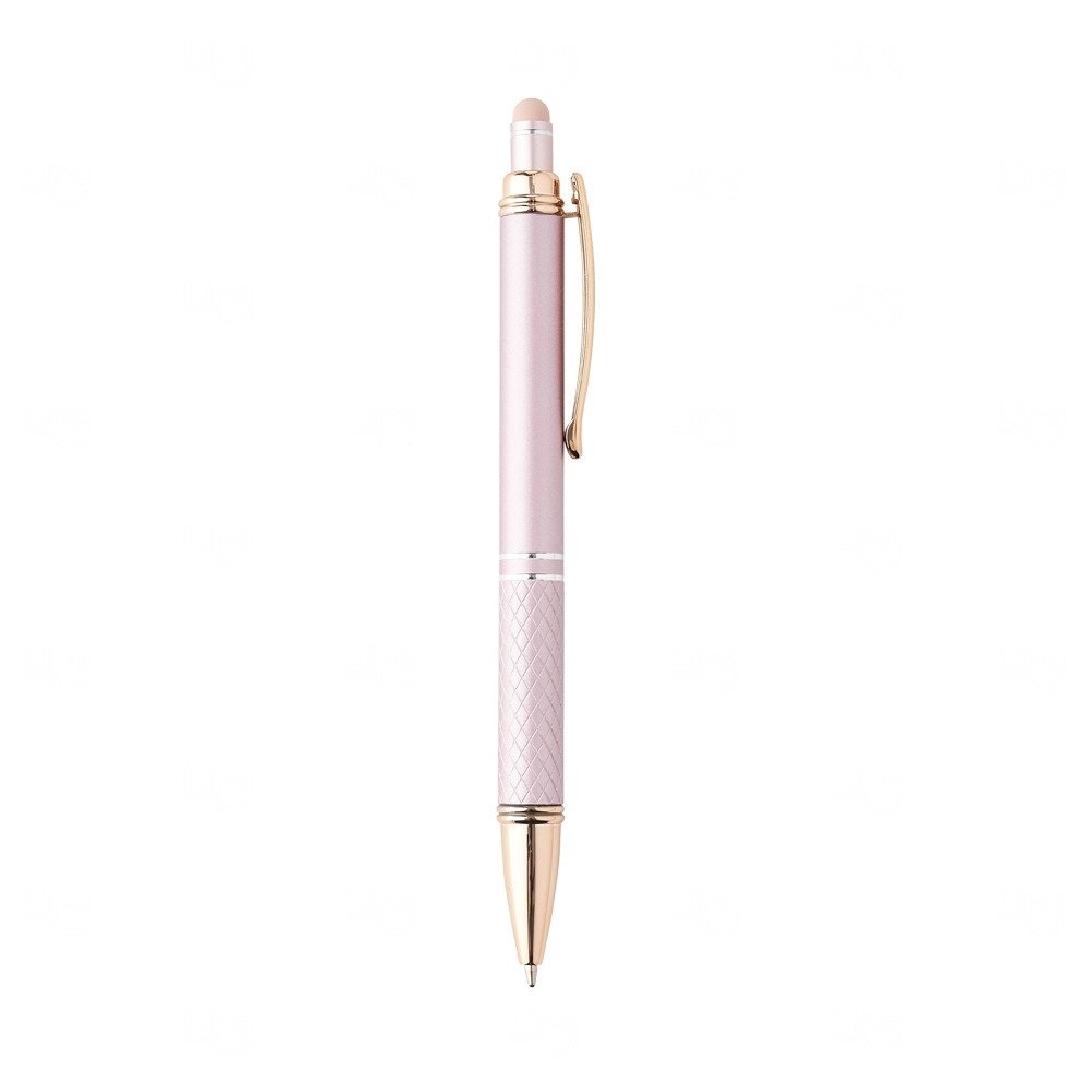 Caneta Metálica Touchscreen com Clip Dourado Personalizada 