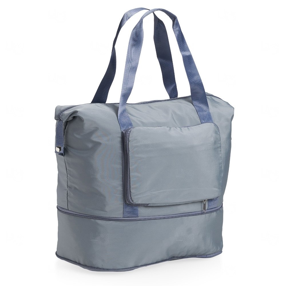 Bolsa Dobrável 35L Personalizada Cinza