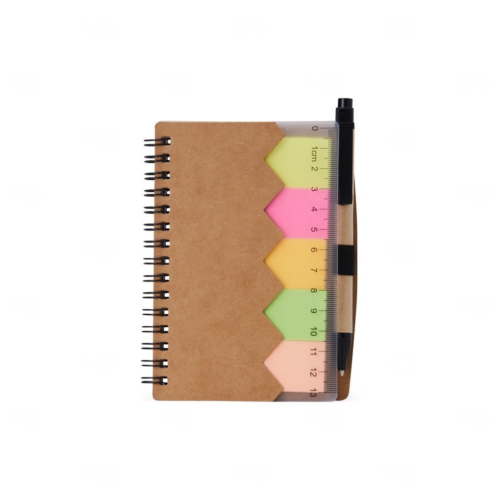 Caderneta Ecológica com Caneta Personalizada - 13,8 x 10,5 cm 