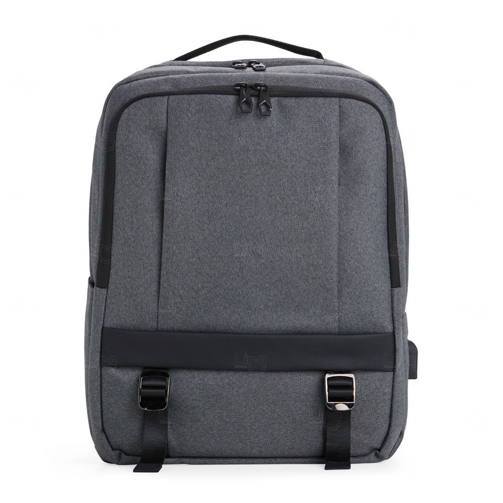 Mochila Nylon 20L para Notebook 15,6" Personalizada Cinza