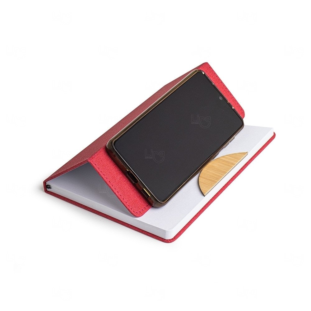 Caderneta Ecológica com Suporte Celular Personalizada - 21x14,3cm 
