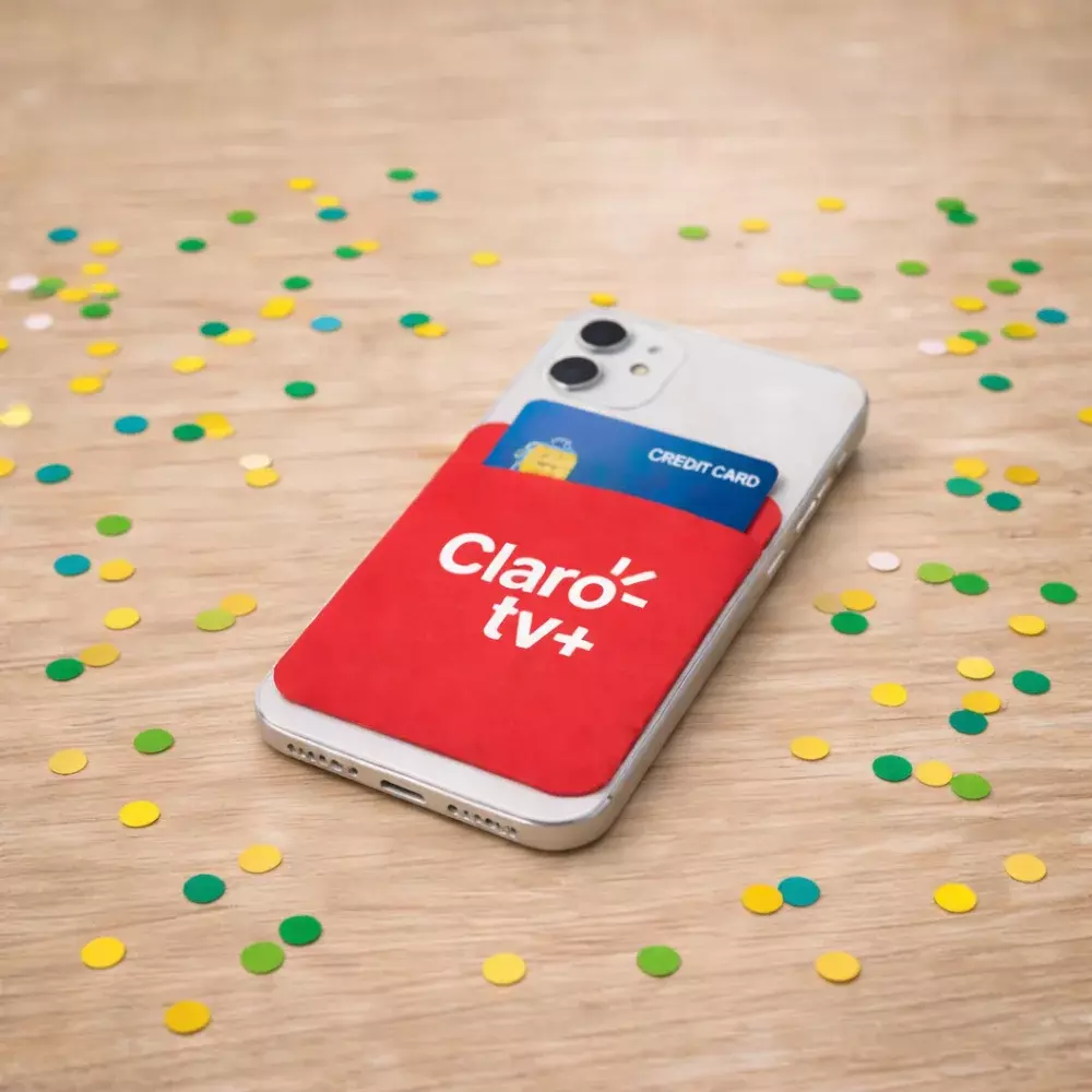 Porta Cartão em PVC para Celular Personalizado 