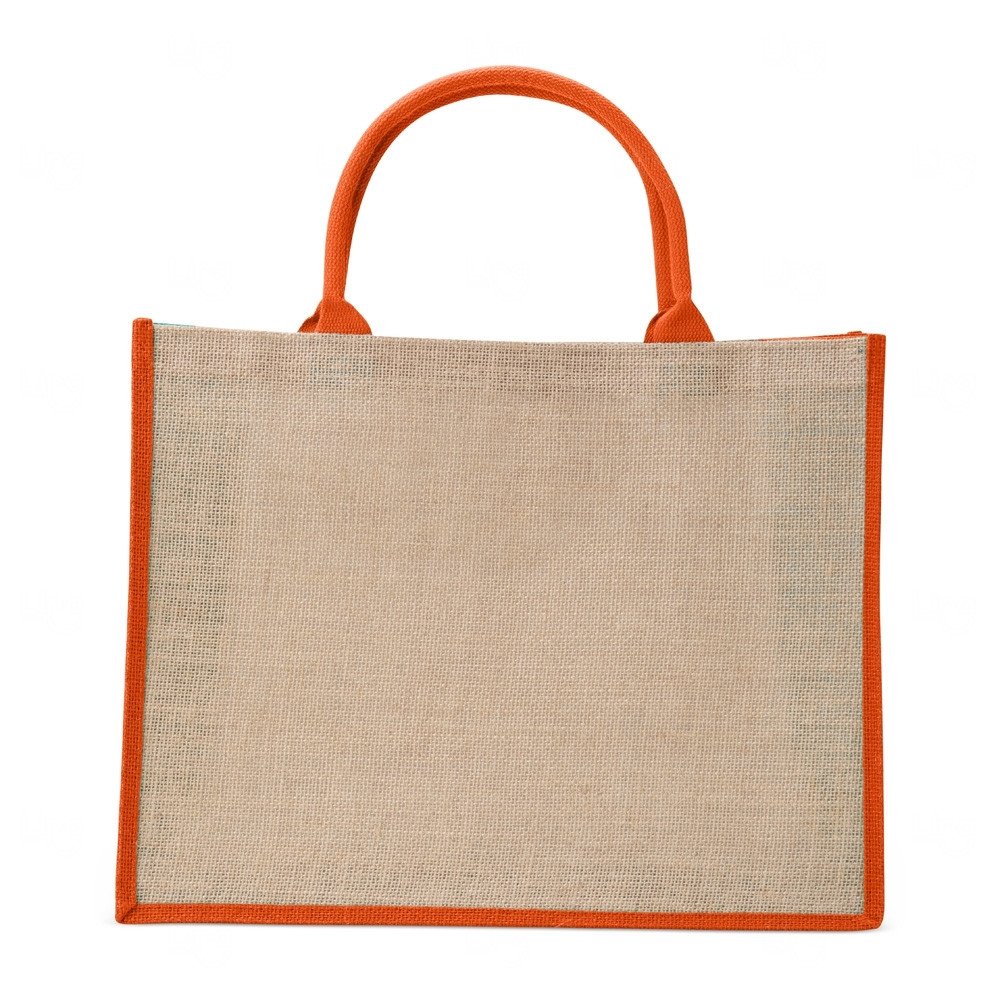 Sacola Ecológica de Juta Personalizada - 35 x 45 cm Laranja