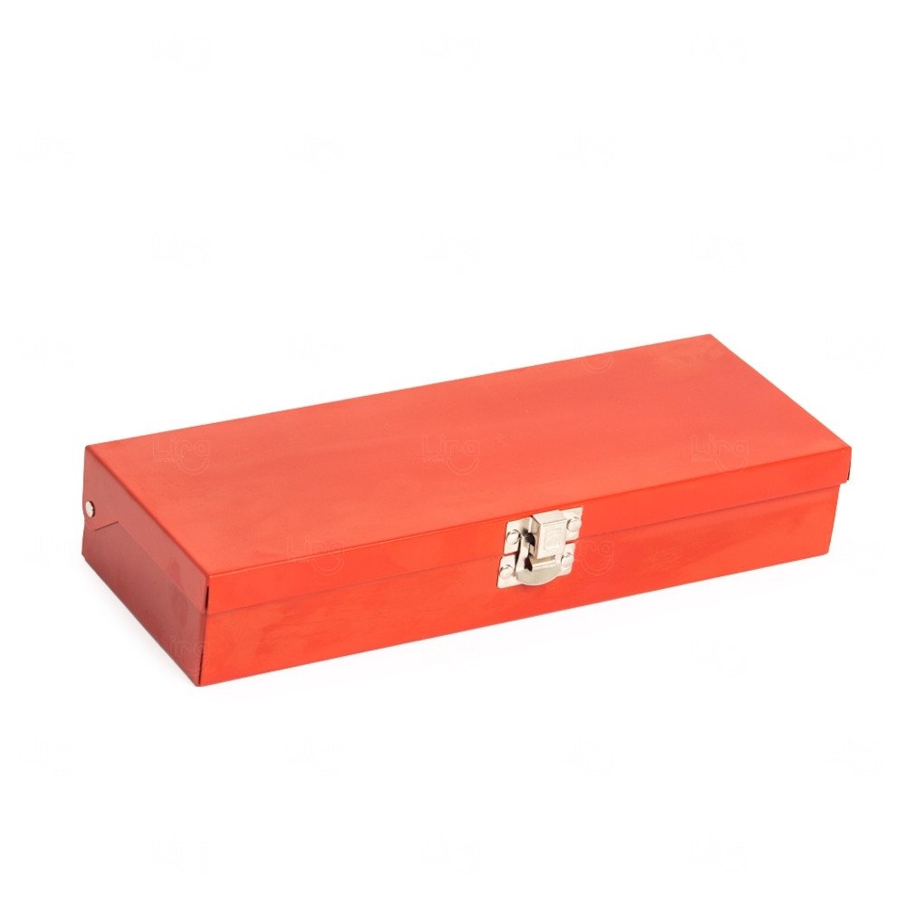 Kit Ferramentas 12 Peças com Estojo Metálico Vermelho 