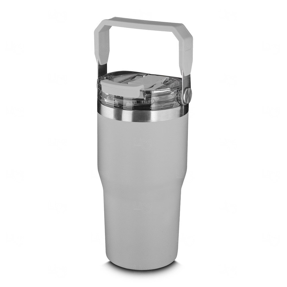 Copo Térmico Personalizado Inox 650ml com Tampa, Bico e Alça 