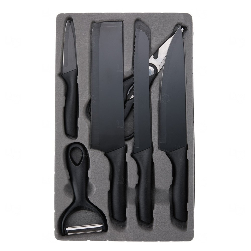 Kit de Facas para Churrasco Personalizado - 6 Peças 